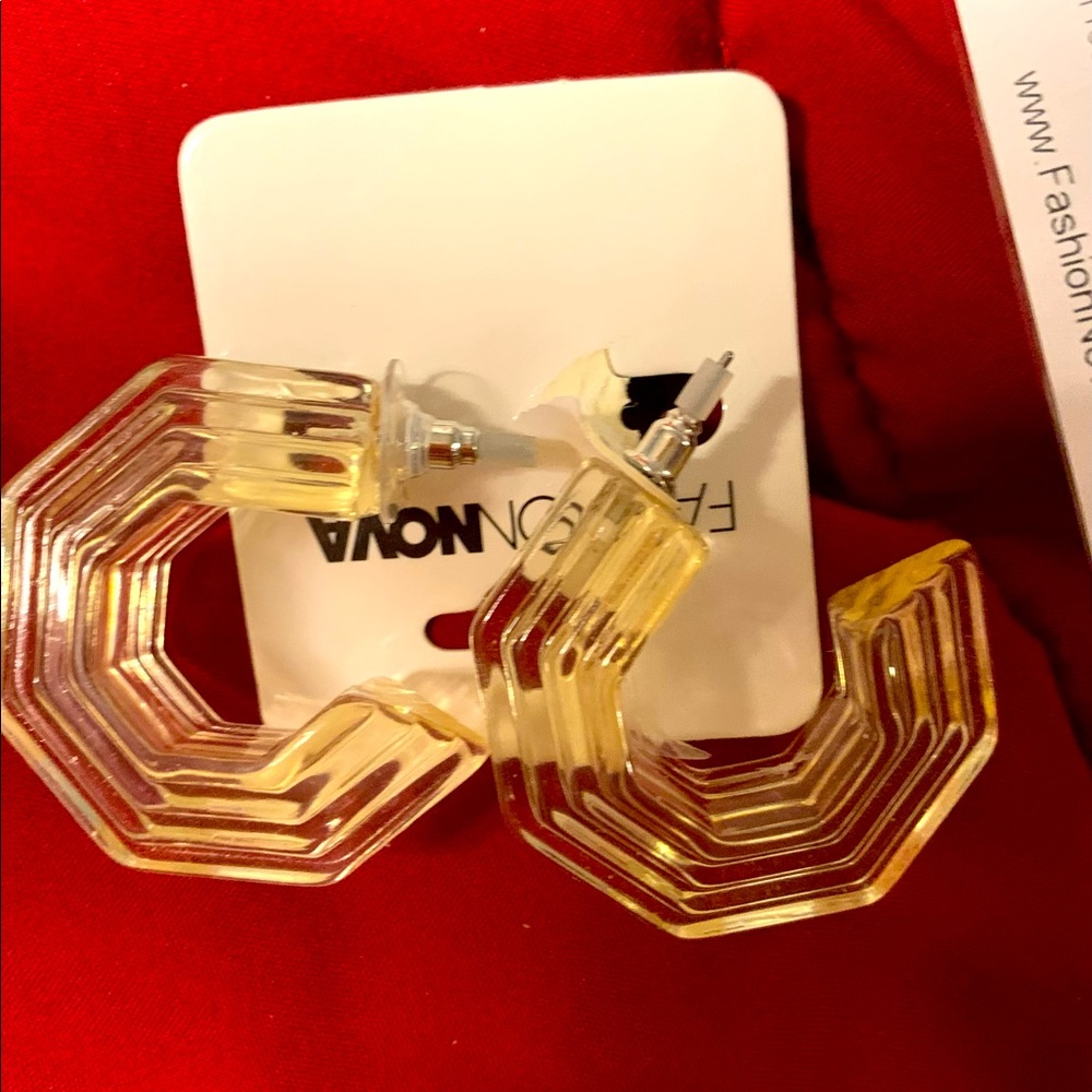 Yellow fashion nova earrings